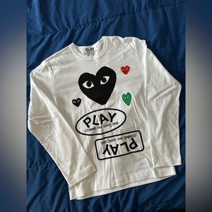 NEW Comme des Garcons PLAY Long Sleeve Shirt